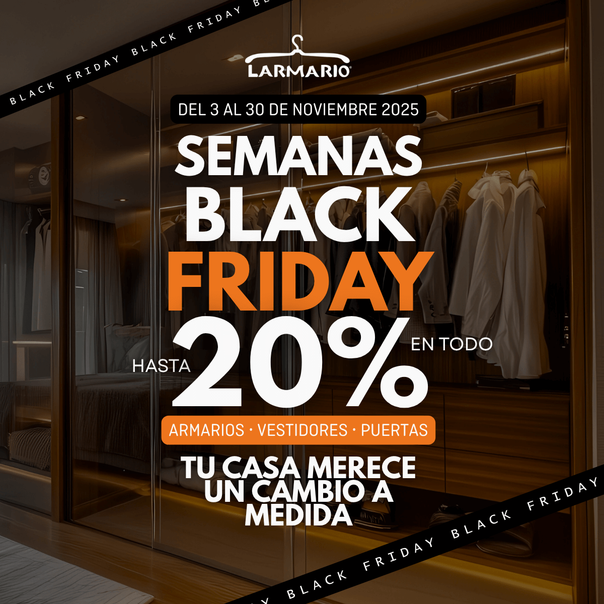 Larmario: 25 años siendo fabricante e instaladores de armarios, vestidores, puertas, suelos y muebles auxiliares