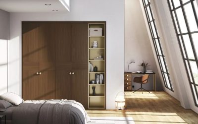 Larmario: 25 años siendo fabricante e instaladores de armarios, vestidores, puertas, suelos y muebles auxiliares dormitorio juvenil completo con escritorio en una vista completa con escritorio al fondo