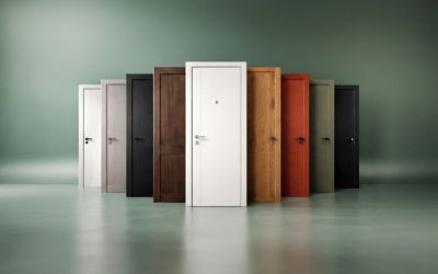 Larmario: 25 años siendo fabricante e instaladores de armarios, vestidores, puertas, suelos y muebles auxiliares Colores de puertas de interior de puertas de paso sobre un fondo verde