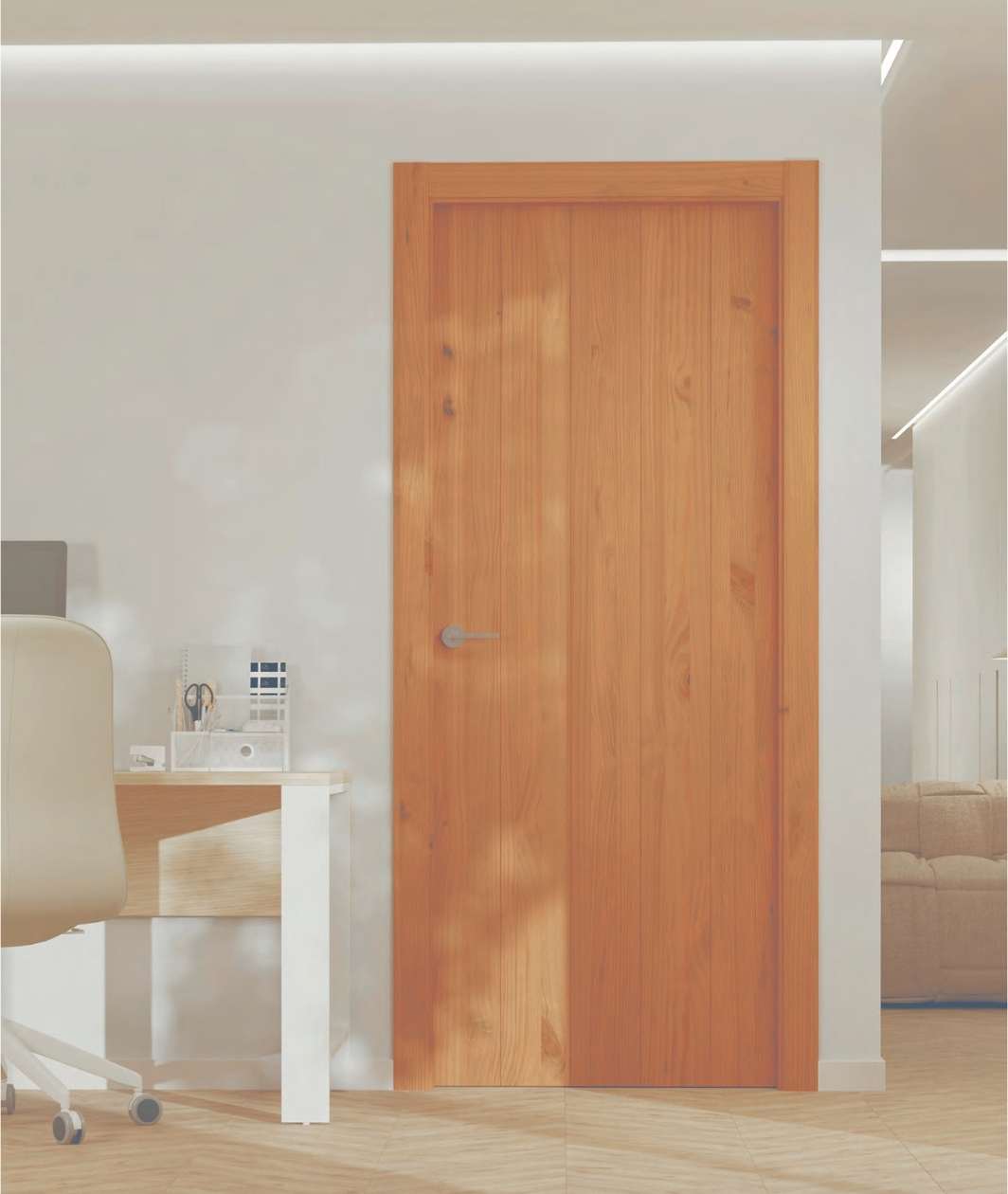 Puertas a medida Málaga Puerta de madera natural para vivienda
