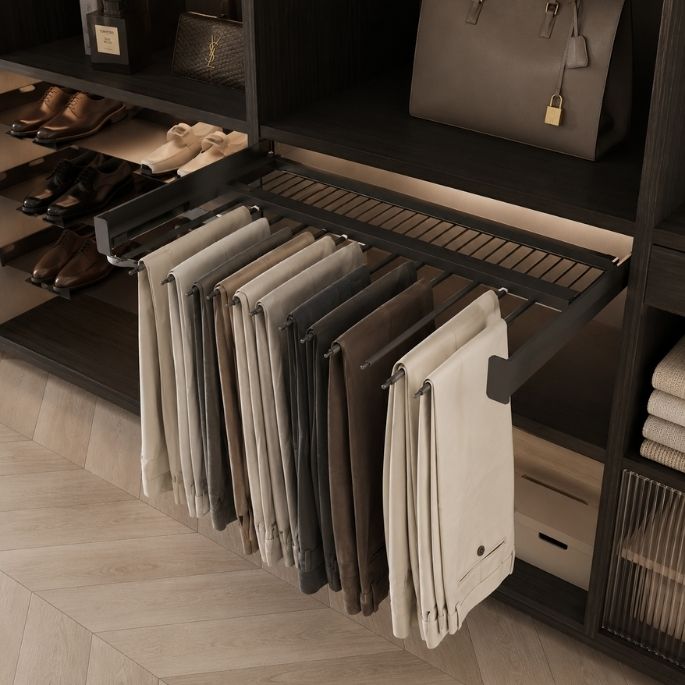 Pantalonero extraíble para el interior del armario | Larmario Pantalonero extraíble para organizar pantalones en vestidor Larmario