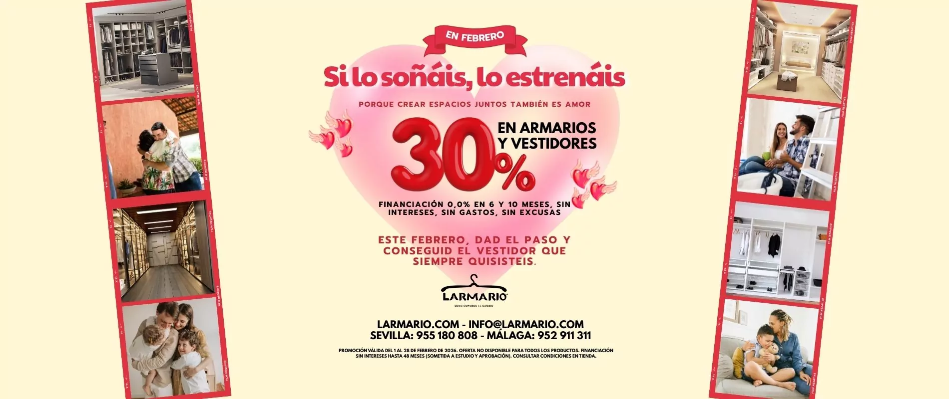 Promoción de suelos y armarios en febrero de Larmario