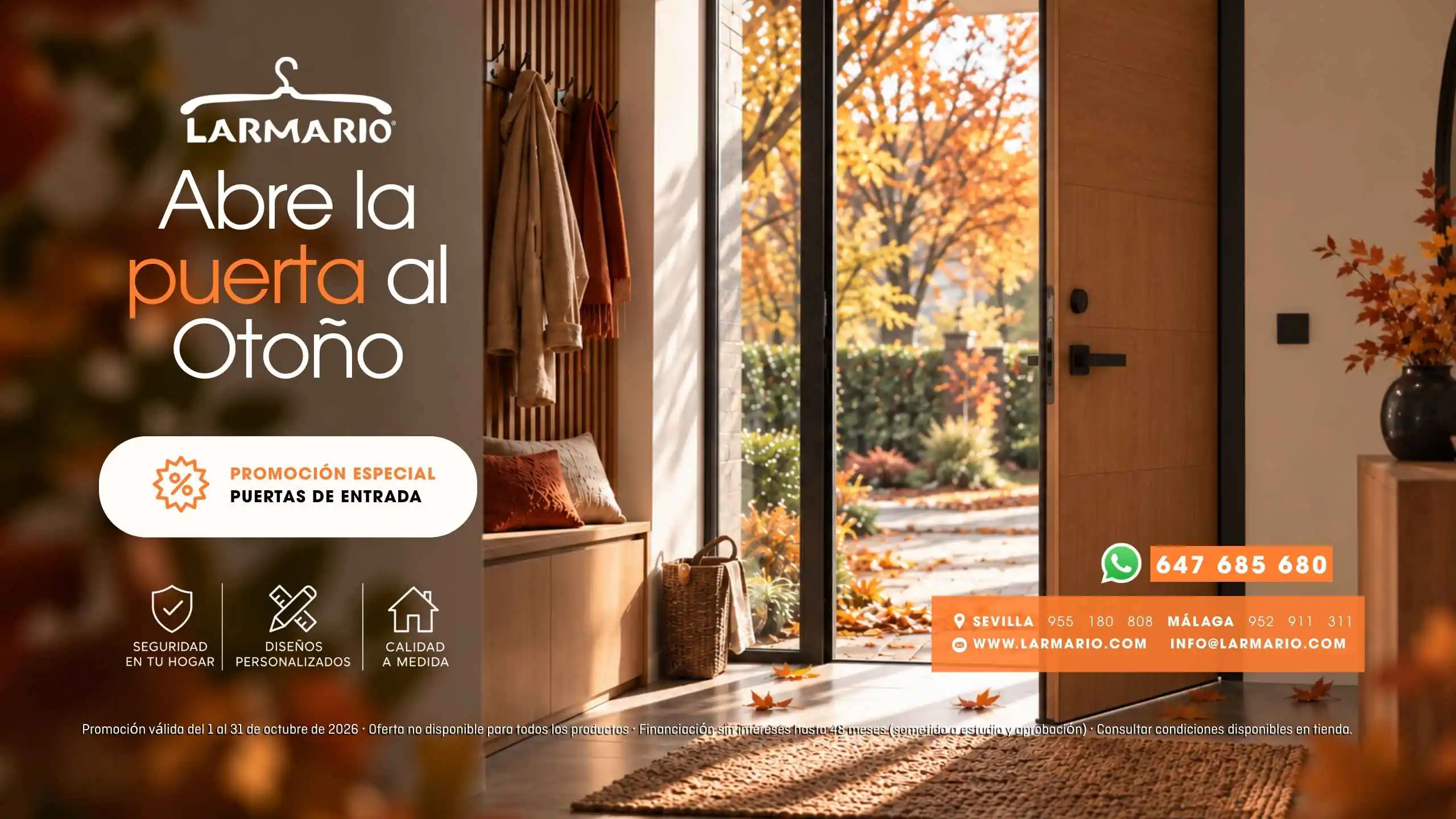 Abre la puerta al otoño, promo de Larmario para otubre